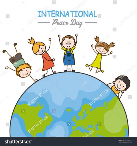 International Day Peace Children Around World Stock Vector (Royalty ...