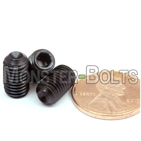 14 28 Socket Set Screws Cup Point Alloy Steel W Black Oxide Fine