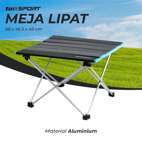 TaffSPORT Meja Lipat Piknik Foldable Aluminium 68x46 5x40cm 8825