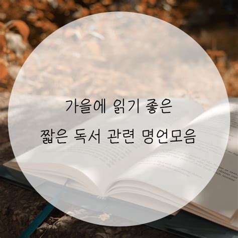 캘리그라피 문구로 쓰기 좋은 책 속의 가을 좋은글 명언 모음