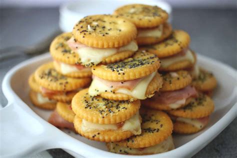 Ham And Cheese Cracker Sliders Easiest Appetizer Recipe