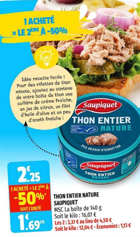 Promo Thon Entier Nature Saupiquet Chez Coccinelle Express ICatalogue Fr