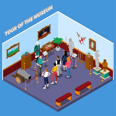 Museum Isometric Interior 1393589 Vector Art At Vecteezy