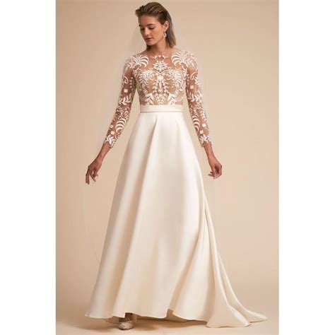 Bhldn Spring Summer Serena Vintage Embroidery Aline Bateau Sweep