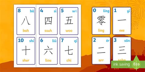 Chinese Numbers 0 10 Mandarin Chinese Primary Resource