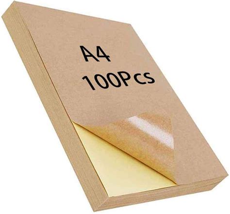 Papier Kraft Autocollant A Pi Ces De Papier D Impression Adh Sif