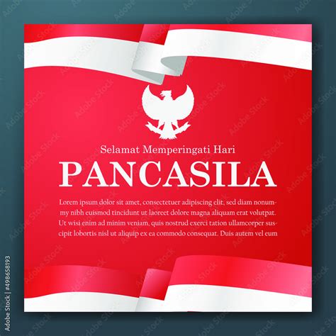 Selamat Hari Pancasila Means Happy Pancasila Day Social Media Post