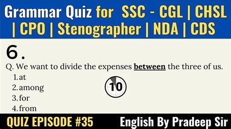 Quiz Episode Grammar Quiz For Ssc Cgl Chsl Cpo Stenographer