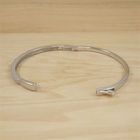 Pulsera Rigida Circonitas De Plata De Ley Plataole