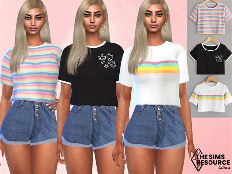 The Sims Resource Casual Trendy Crop Tops