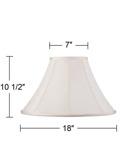 Springcrest Off White Shantung Large Lamp Shade 7 Top X 18 Bottom X 10 5 High X 12 Slant