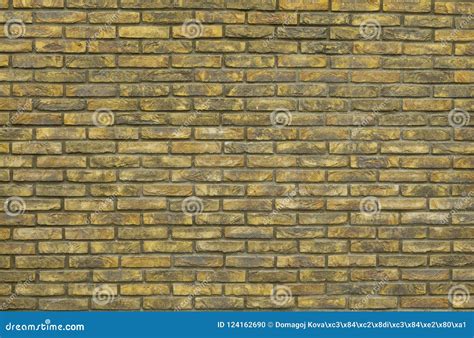 Yellow Brick Wall Background, Wallpaper. Yellow Bricks Pattern, Texture Stock Photo - Image of ...