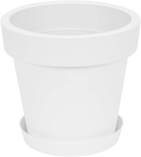 Prosperplast Lofly Series White Flower Pot Cm Diameter Amazon Co