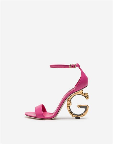 Nappa Leather Sandals With Baroque Dg Detail Kristen Jewelry