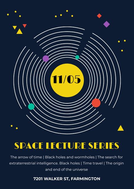 Space Exploration Lecture Series Online Flyer A6 Template Vistacreate