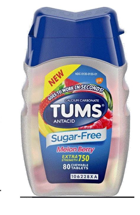 Tums Sugar Free Antacid Melon Berry 80 Chewable Tablets Each NEW EBay