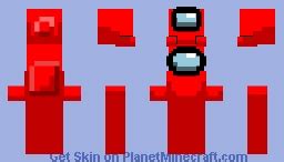 Among Us Red Minecraft Skin