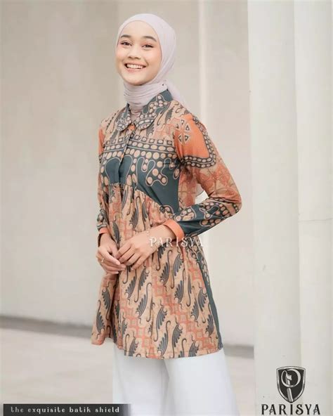 Jual Batik Parisya Salma B Blouse Batik Kerja Kantor Wanita