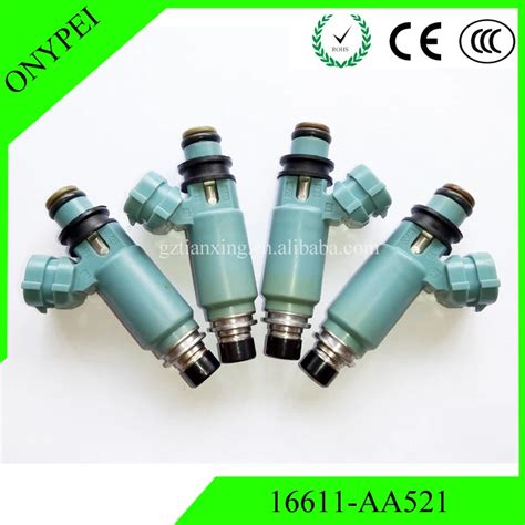 4 PCS 16611 AA521 195500 3920 Fuel Injector For 2002 2005 Subaru