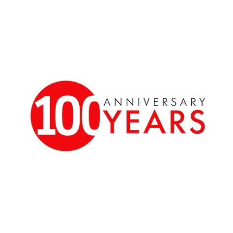 Numero Del 100° Anniversario Logotipo Di 100 Anni Semplici