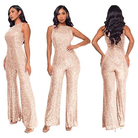 Sparkling Sequins Seamless One Shoulder Miniskirt With High Waisted