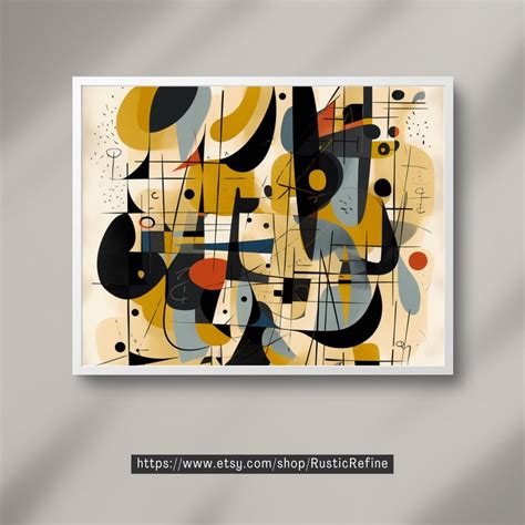 Joan Miro Inspired Printable Wall Art Instant Digital Etsy