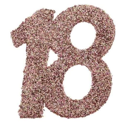 glittery number  decoration rose gold  count glitter decor
