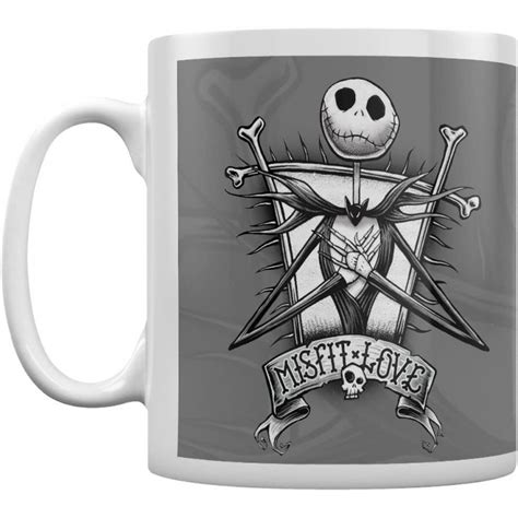 Taza Misfit Love Jack Skellington Pesadilla Antes de Navidad Cerámica