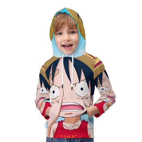 Anime One-Piece Luffy Kids' Hoodie 3d Print Sweatshirt Soft Pullover