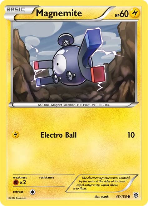 Pok Mon Black White Plasma Storm Card Magnemite Standard Arcade