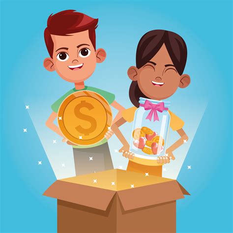 Kids donation and charity cartoon 655086 Vector Art at Vecteezy