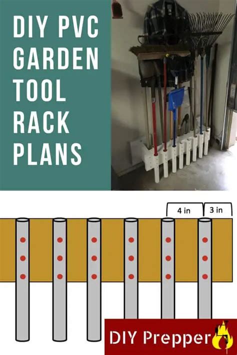 DIY PVC Garden Tool Rack Instructions and Plans - DIY Prepper