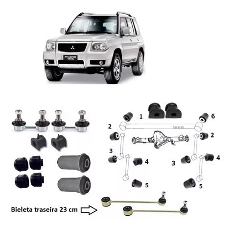 Kit Completo Buchas Suspensão Dianteira Traseira Pajero Tr4