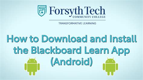 How To Download And Install The Blackboard Learn App Android Youtube