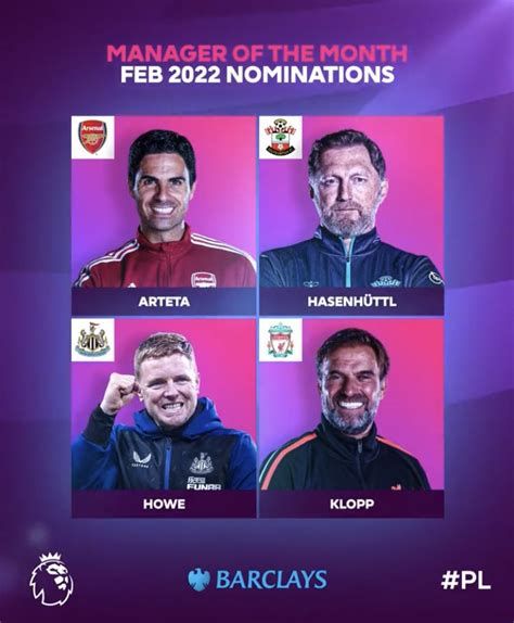 Afcstuff On Twitter Arsenal Manager Mikel Arteta Has Been Nominated