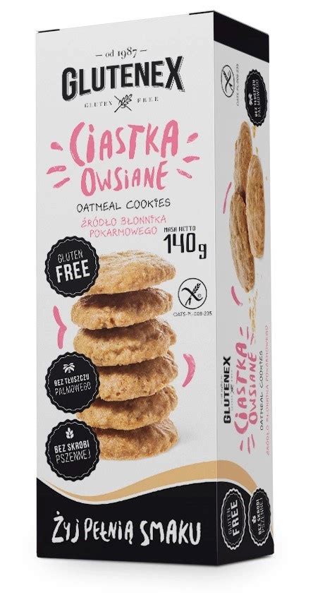 Ciastka Owsiane Bezglutenowe 140 G Glutenex PyszneEko Pl