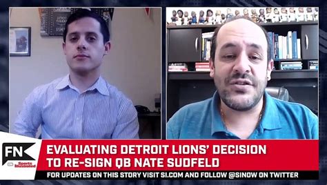 Evaluating Detroit Lions Decision To Re Sign Qb Nate Sudfeld Video