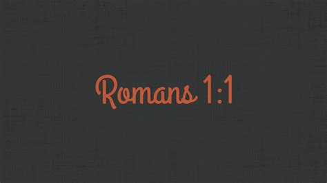 Romans 1:1 - Faithlife Sermons