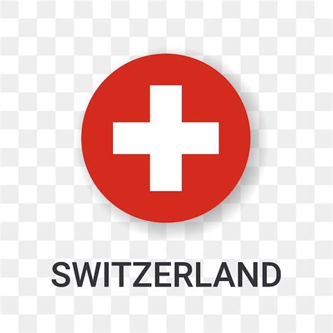 Premium Vector Round Flag Of Switzerland Vector Icon Illustration