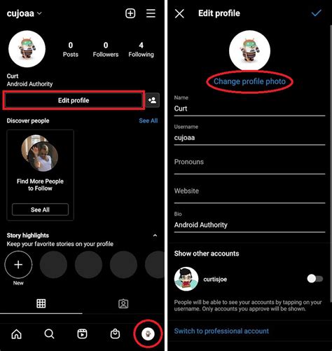 How To Change Your Instagram Profile Picture Android Authority