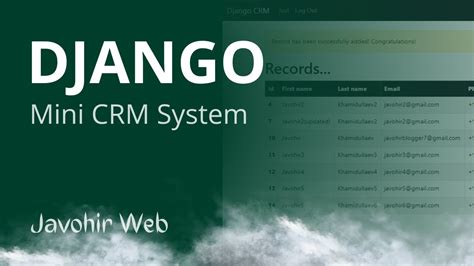 How Does The Django Crm Project Work Youtube
