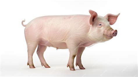 Premium Photo | Pig on the white isolated background