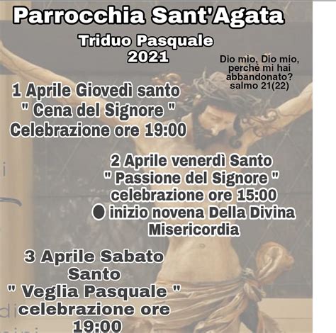 Parrocchia Sant Agata Triduo Pasquale Parrocchia Sant Agata Al Collegio