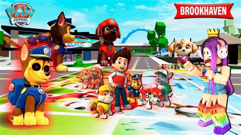 A PATRULHA CANINA INVADIU O BROOKHAVEN Historinha Roblox YouTube