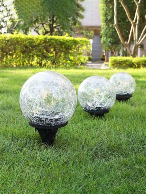 Solar Powered Cracked Lawn Light Outdoor Waterproof Buried Lamp For