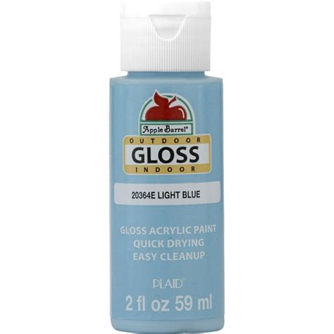 Apple Barrel Acrylic Craft Paint Gloss Finish Light Blue 2 Fl Oz