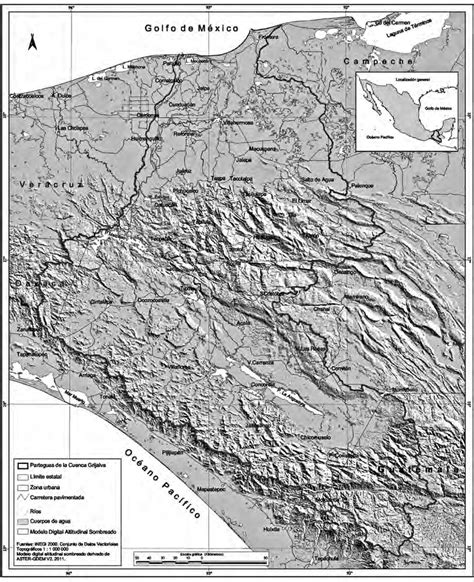 Delimitaci N De La Cuenca Del R O Grijalva V Ase Figura En Color En El