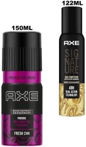 AXE 1 PROVOKE DEODORANT 150ML AND 1 GOLD TEMPTAION 122ML PERFUME Body