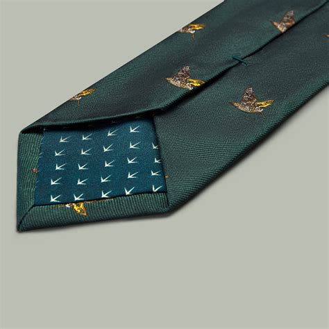 Harrow Silk Woven Tie - Flying Woodcock