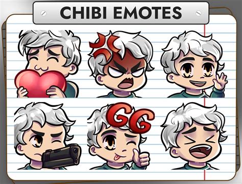 Blonde Hair Chibi Boy Emotes For Twitch By Oksana Qoqsik On Dribbble